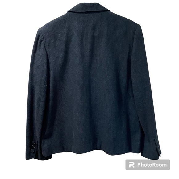 E H Woods Women’s Blazer Jacket Tweed Wool Blend Size 14 Worn One Front Button - Picture 2 of 9